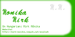 monika mirk business card